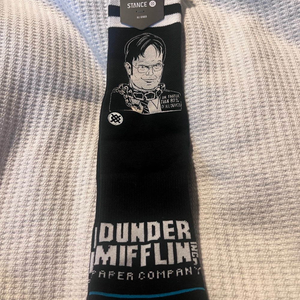 Dwight Schrute socks made by Stance. Men’s large (shoe sizes 8-12)